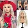 Lace Front Hand Knit Parting Felts Dreadlock 613 Blonde Black High Temperature 33*28 Synthetic Crochet Braid Wig For Womenfactory direct