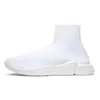 Hotsale Homens Mulheres Sock Sapatos Graffiti Speed ​​Trainers Clear Sole Volt Triplo Branco Branco Preto Prémio Chegada Meias Botas Respirável Moda Grande Tamanho 36-45