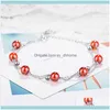 Lien, Jewelrylink, chaîne Version coréenne de la petite mode fraîche Double tempérament de grenat cristal rouge bracelets plaqués en argent Jo004 Drop de