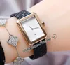 Boy-Friend H4315 Swiss Quartz Womens horloge 18K Rose Gold White Dial Lederen Strap Dames Horloges Puretime F01D4