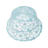 nouveau Enfants Gaze Seau Chapeaux Dentelle Respirant Large Bord Chapeau D'été Fleur Broderie Cap Garçon Et Fille Sunhat Conception Caps EWB7786