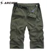 S.ARCHON SPORTING SHONTS MEN NYLON BROSASTABLE ELASTIC JIPPERショートカジュアルファッションストリートウェア戦術軍人男子