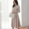 Blazer lunghi Abito autunno inverno Corea donna manica ufficio abiti da festa allentati per abbigliamento donna 210602