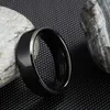 خواتم الزفاف 6MM 8MM أسود TUNGSTEN CARBIDE RING شقة مصقولة للرجال فرقة المشاركة رجال المجوهرات Anillo Hombre