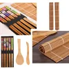 Mats & Pads 5Pcs/Set DIY Natural Wooden Onigiri Maker Mold Rice Roll Cooking Tools