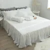 Yatak takımları yatak takımları kış dört parça set mercan kadife yatak etek pazen saf beyaz prenses feng shui kristal ev