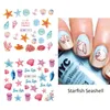 Stickers stickers 12 stks water nagelsticker zeeschelster zeester dolfijn dolfijn zomerschuifregelaars voor manicure kunstdecoraties tattoo trbn1813-1824 prud2