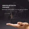Haut-parleurs portables Haut-parleur Bluetooth sans fil Caisson de basses ultra-mince extérieur Lecteur stéréo Petit canon en acier Microphone intégré