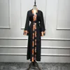 Muslimisches Abaya-Druckkleid, Strickjacke, lange Robe, Kleider, Kimono, Jubah, Ramadan, Naher Osten, Thobe, Gottesdienst, islamische Gebetskleidung2931