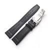 Rolamy 20 21 22mm Green Black Nylon Fabric Leather Band Wrist Watch Band Strap Belt with Deployment Clasp for Tudor H0915