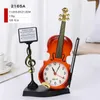 Desk & Table Clocks Miniature Guitar Model Alarm Clock For Dollhouse Accessories Musical Instrument DIY Part Home Decor Gift Wood Craft Orna