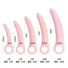 NXY Dildos Anal Toys Ivory Pull Ring Plug Five Piece Set Male and Female Masturbation Device Soft Silicone Fun Backyard Sex Toy Adult Products 0225