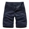 Мужские шорты летние хлопковые мужчины Cargo повседневный сплошной цвет короткие брюки бренд одежда Jogger военные