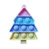 Christmas Chain Tree Bell Keyrin Push Bubble Fidget Zabawki Mini Stres reliever Sensory Zabawki Klucz Wisiorek