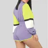 Survêtements pour femmes Femmes Crop Shirt Pantalon Costume À Manches Longues À Capuche Fermeture À Glissière Tops Casual Party Automne Été Shorts Ensemble