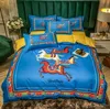 Blue Designer Bedding Sets Cover Bohemia Fashion Printed Cotton Queen Size High Quality Horse Luxury Comforters Set