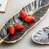 Luxury Desktop Storage Tray Nordic Style Creative Ceramic Tray Fruit Cake Tableware Plate Jewelry Cosmetic Sundries Storage Tray 211110