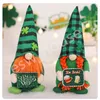 St.Patrick's Day Party Gnomy Shamrock Faceless Lalki Zielona koniczyna Irlandzki Pluszowe Lalki Domowe Dekoracja Dekoracji Dzieci Zabawki