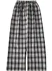 Cheap wholesale 2021 spring summer new fashion casual Popular long women Pants woman female OL wide leg pants plaid pants BVy901 Q0801