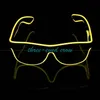 Party DJ Bright Glasses Strips50150pcs / lot Double Color Blue El Glass Wire Fashion Neon LED Light Up Shutter Shaped Glow Costume rave