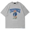 Men's T-shirt Boy Bear Printed Summer Short Sleeve Hip Hop Oversize Cotton Casual Harajuku Streetwear Top Tshirts Clothing 210601
