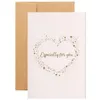 Greeting Cards 4pcs/lot Gold Printed Green And White With Envelop European Style Flower Thank You Business Invitations