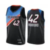 Niestandardowe wydrukowane męskie Jersey Steven Adams Shai Gilgeous-Alexander 2020-21 Black City Koszulki do koszykówki mundur