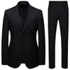 Männer Hochzeit Anzüge Mantel Hosen 2021 Formale Business Smoking Party Kleid 2 Stück Set Mann Mode Revers Bräutigam Blazer Jacke hosen X0909