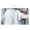 Korean style girls cute clothes set white loose Blouse + shorts 2pcs suits baby girl kids casual outfits 2-6Y children clothing 210508