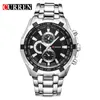 Curren Watches Men Top Brand Luxury Fashion&casual Quartz Male Wristwatches Classic Analog Sports Steel Band Clock Relojes Q0524
