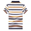 Brand Striped Polo Shirt Men Cotton High Quality Tops Tees polo hombre Plus Size 4XL Business men brands Polos Shirts B0604 210518