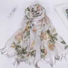 Halsdukar tofsar halsduk printe blommor sjalar muslimska hijab lätta wraps mode islamiska pannband halsdukar pashmina oundviklig