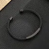 Open Charm Cuff Bangle for Men Stainless Steel Barbedwire Mesh Bracelet Id Link Chain Bracelets Summer Jewelry Accessories Q0717