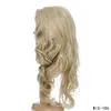 21 polegadas Big Curly Sintetic Wig Loira de Alta Temperatura Fibra Peluca Simulação Humano Human Wigs Wig-186