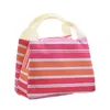 Stripe Picnic Lunch Bag Boisson Alimentaire Isolation Thermique Glacière Sacs Fourre-Tout En Plein Air Portable Bento Box Carry Sacs À Main Étanche BH4763 TQQ