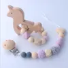 ins Diy 아기 장난감 Teethers 유니콘과 구슬 동그라미 젖니가없는 반지 유아 나무