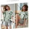 Women's Pajamas with Avocado Sleepwear Cotton Pijamas Pyjamas Home Clothes for 210831