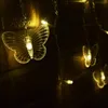 Décoration de fête papillon LED bande de ficelle Festival vacances glaçons lumières noël mariage lampes prise ue/royaume-uni
