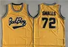 Mens Biggie Smalls Jerseys notório b.i.g. Costurado Bad Boy Basketballwear Jersey # 72 BiggiesMalls Basketball Camisas