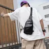 Men's Leather Chest Bags Fashion Black Sports Cross Body Side Male Breast Bag for Man High Quality New Arrival