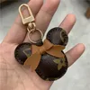 Car Keychain Flower Bag Pendant Charm Jewelry Key Holder for Women Men Gift Fashion PU Leather Chain Accessories