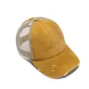 10 colori berretti da baseball a coda di cavallo lavati in cotone disordinato camionista estivo per il cappello da visor unisex cappello da visone per donne per donne uomini beach tourism dd386