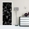 3D Geometrische Patroon Deur Stickers Woonkamer Slaapkamer PVC Zelfklevende Deur Behang Home Decor Waterdichte Muurschildering Muurstickers 210317