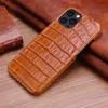 Designer Fashion Phone Cases for iPhone 14 14Plus 14Pro 13 12 11 Pro Max XR Xs Luxury Crocodile pattern Genuine leather Cover Case