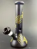 Gros Abeille Reseau Noir Bécher Bong En Verre Crâne Brûleur À Huile Tuyaux Gratuit Mâle-Bol Dab Rig Tuyau D'eau Narguilé