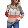 Herfst gebreide trui truien vrouwen mode lange mouwen patchwork kleur plus size casual losse dames truien tops 210608