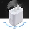 20W PD USB Wall Chargers Power Delivery Quick Charger Adapter TYPE C Plug Snel opladen voor Samsung iPhone 12 11 Pro max