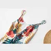 Marwin Primavera verão praia estilo sem mangas espaguete cinta império a linha tornozelo-comprimento floral decote em v vestidos 210325