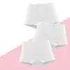 3 pièces/lot blanc slips enfants sous-vêtements couleur unie filles culottes coton naturel adolescents enfants culotte 1-14Y 210622