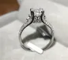 Real 925 Sterling Silver Ring 7mm Narutal Zirconia Gem Anniversary Women for Women J-074307S